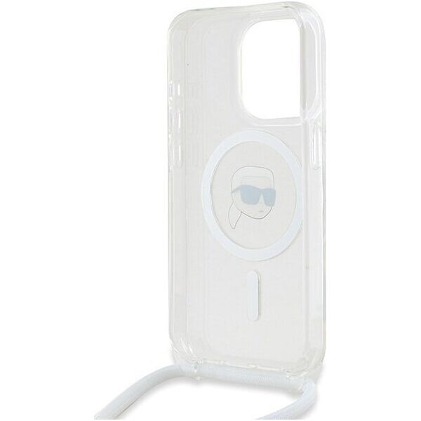 Karl Lagerfeld Karl Lagerfeld KLHMP15XHCKHNT iPhone 15 Pro Max 6.7" hardcase transparent Crossbody IML Karl Head Magsafe