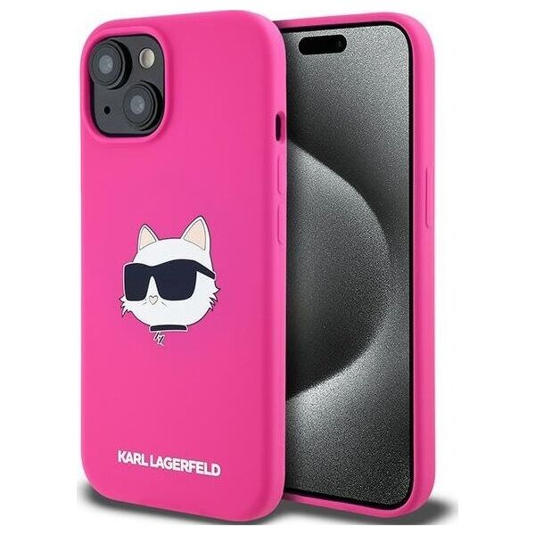 Karl Lagerfeld Karl Lagerfeld KLHMP15MSCHPPLF iPhone 15 Plus / 14 Plus 6.7" różowy/fuschia hardcase Silicone Choupette Head MagSafe