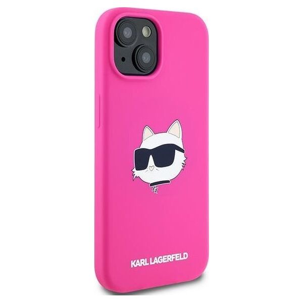 Karl Lagerfeld Karl Lagerfeld KLHMP15MSCHPPLF iPhone 15 Plus / 14 Plus 6.7" różowy/fuschia hardcase Silicone Choupette Head MagSafe