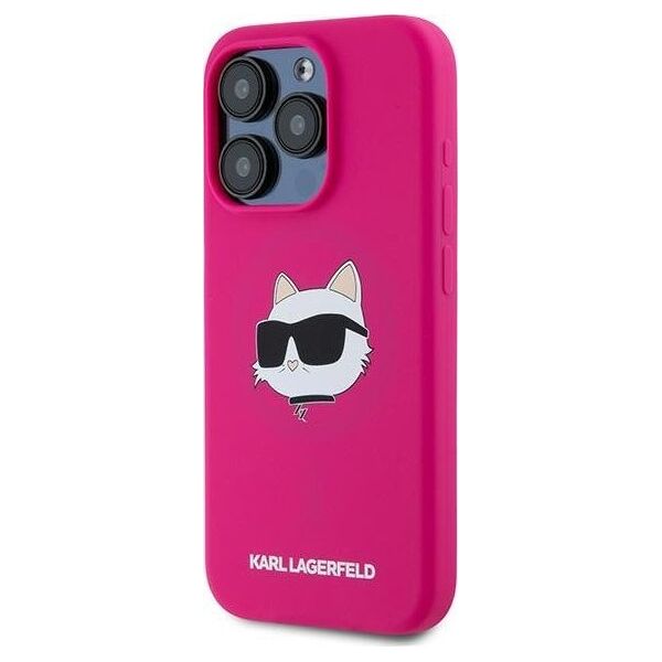 Karl Lagerfeld Karl Lagerfeld KLHMP15XSCHPPLF iPhone 15 Pro Max 6.7" różowy/fuschia hardcase Silicone Choupette Head MagSafe