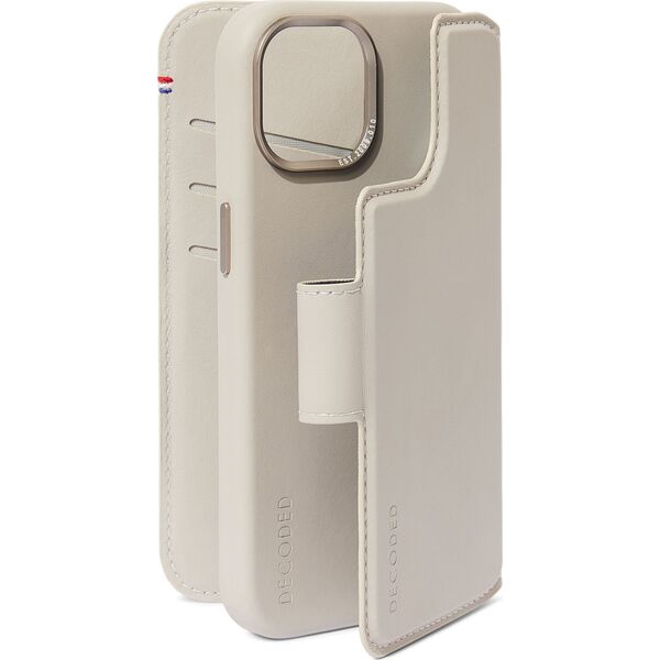Decoded Decoded Leather Detachable Wallet for iPhone 15 Plus Clay