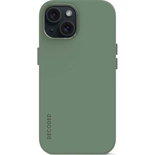 Decoded Decoded AntiMicrobial Silicone Backcover iP 15 Plus Sage Leaf