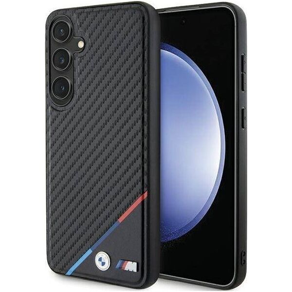 BMW BMW BMHMS24S23PUDTK S24 S921 CZARNY/BLACK HARDCASE CARBON TRICOLOR LINE MAGSAFE standard