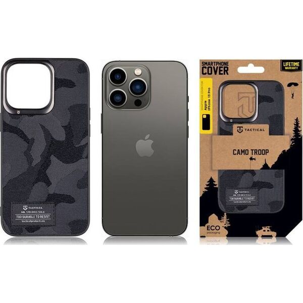 Tactical Tactical Camo Troop Cover for Apple iPhone 13 Pro Black standard