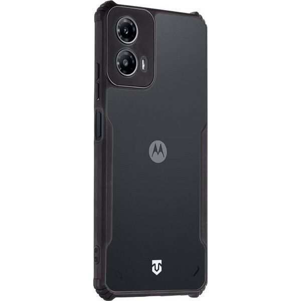 Tactical Tactical Quantum Stealth Cover for Motorola G34 Clear/Black standard