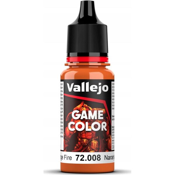 Vallejo Vallejo: 72.008 - Game Color - Orange Fire (18 ml)