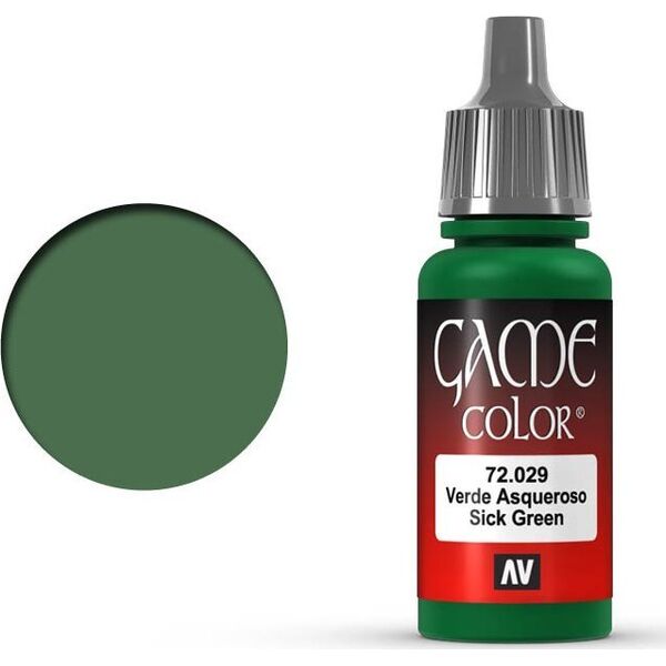 Vallejo Vallejo: 72.029 - Game Color - Sick Green (18 ml)