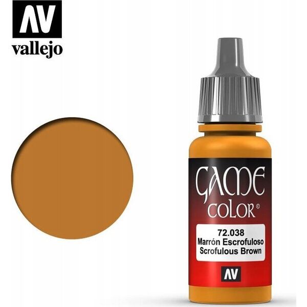 Vallejo Vallejo: 72.038 - Game Color - Scrofulous Brown (18 ml)