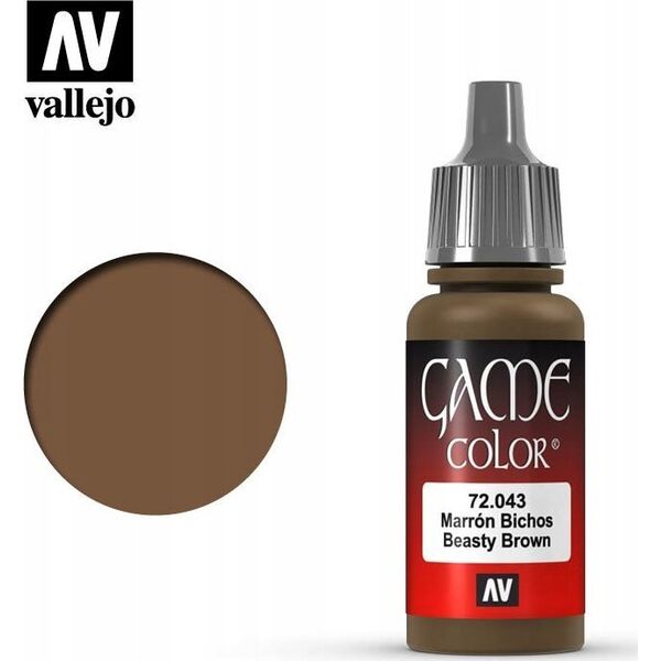 Vallejo Vallejo: 72.043 - Game Color - Beasty Brown (18 ml)
