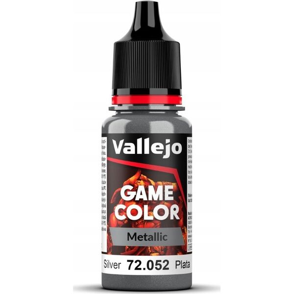 Vallejo Vallejo: 72.052 - Game Color - Metallic - Silver (18 ml)
