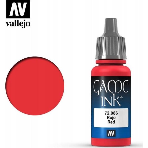 Vallejo Vallejo: 72.086 - Game Color - Ink - Red (18 ml)