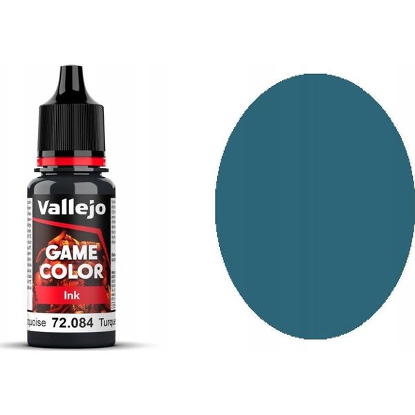 Vallejo Vallejo: 72.084 - Game Color - Ink - Dark Turquoise (18 ml)