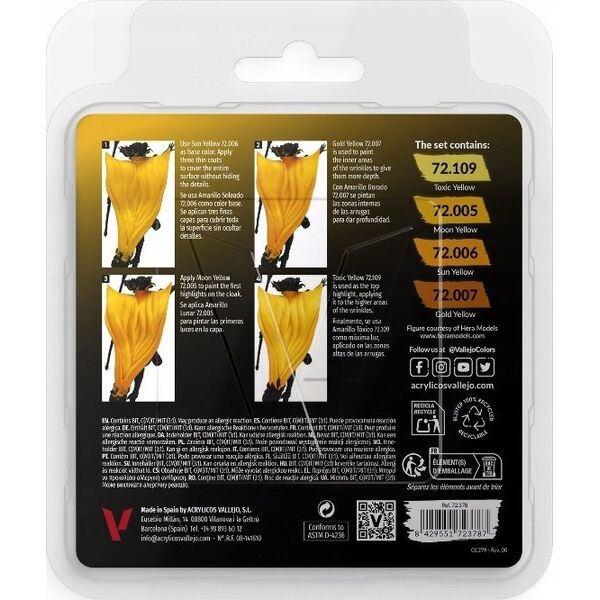 Vallejo Vallejo: 72.378 - Game Color - Yellow Color Set 4 x (18 ml)
