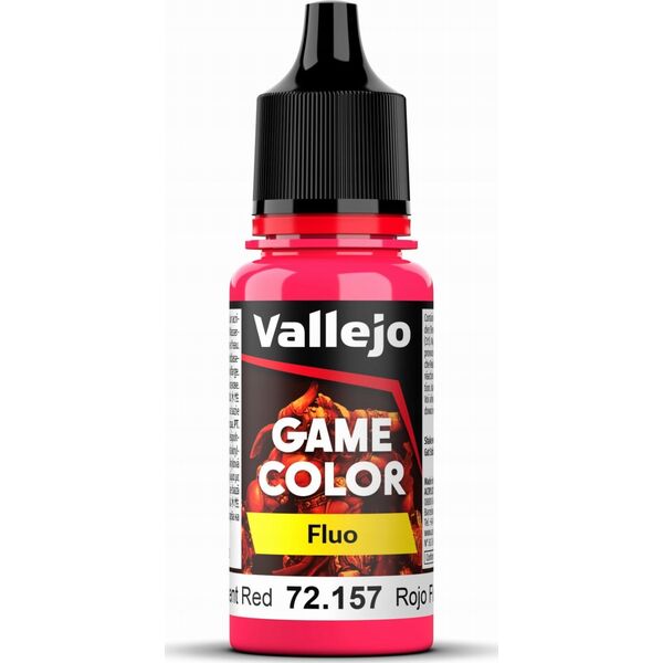 Vallejo Vallejo: 72.157 - Game Color - Fluo - Red (18 ml)
