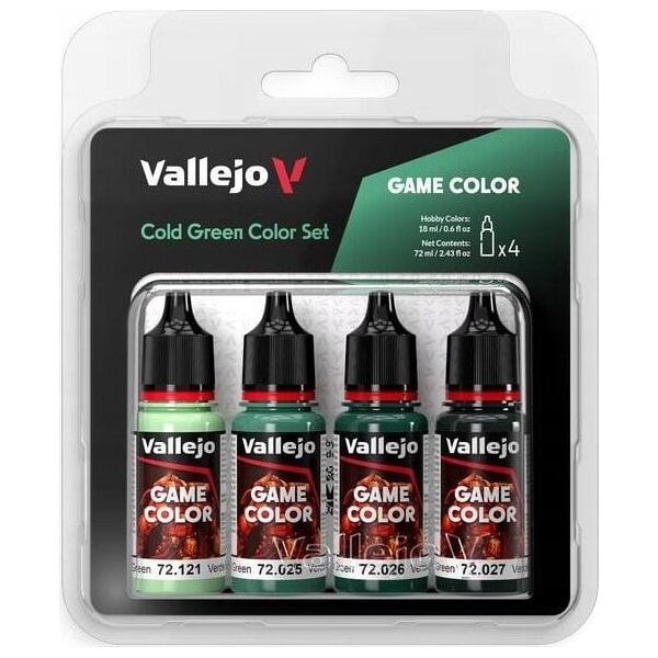 Vallejo Vallejo: 72.383 - Game Color - Cold green Color Set 4 x (18 ml)