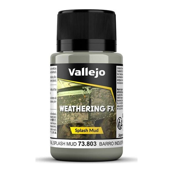 Vallejo Vallejo: 73.803 - Weathering FX - Splash Mud - Industrial (40 ml)