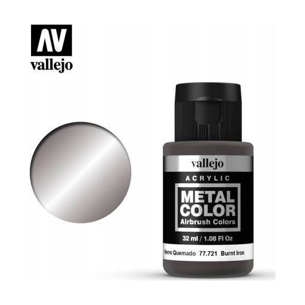 Vallejo Vallejo: 77.721 - Metal Color - Burnt Iron (32 ml)