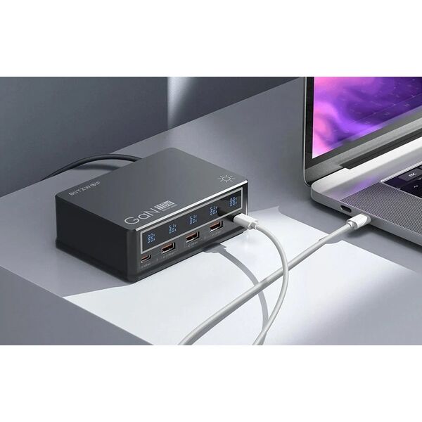 Ładowarka Blitzwolf Ładowarka sieciowa Blitzwolf BW-i9 3xUSB-A, 2xUSB-C 110W PD czarna