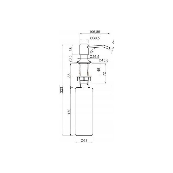 Dozownik do mydła Sourcing DISPENSER FOR LIQUID SOAP BLACK INVENA