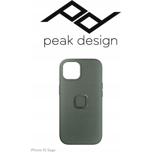 Peak Design Peak Design Mobile Etui Everyday Case Fabric iPhone 15 - Szarozielone