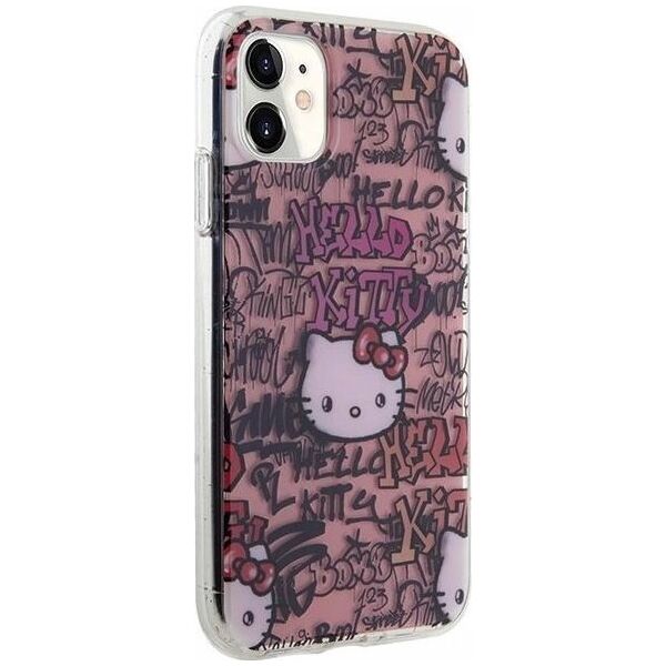 Sourcing Hello Kitty HKHCN61HDGPTP iPhone 11 / Xr 6.1" pink/pink hardcase IML Tags Graffiti