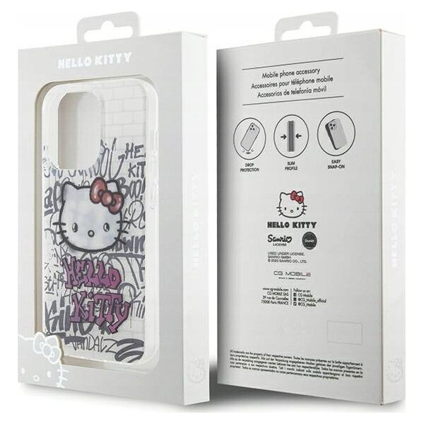 Sourcing Hello Kitty HKHCP13XHDGPHT iPhone 13 Pro Max 6.7" white/white hardcase IML Kitty On Bricks Graffiti