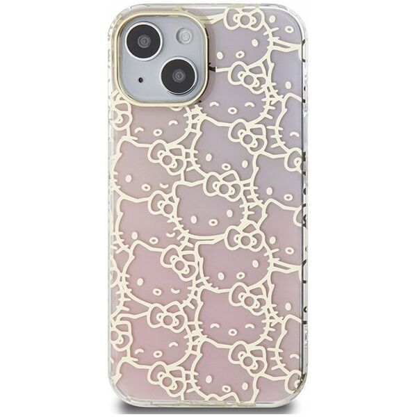 Sourcing Hello Kitty HKHCP15SHCHPEP iPhone 15 / 14 / 13 6.1" pink/pink hardcase IML Gradient Electrop Crowded Kitty Head