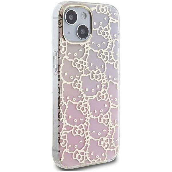 Sourcing Hello Kitty HKHCP15SHCHPEP iPhone 15 / 14 / 13 6.1" pink/pink hardcase IML Gradient Electrop Crowded Kitty Head