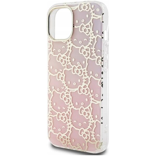 Sourcing Hello Kitty HKHCP15SHCHPEP iPhone 15 / 14 / 13 6.1" pink/pink hardcase IML Gradient Electrop Crowded Kitty Head