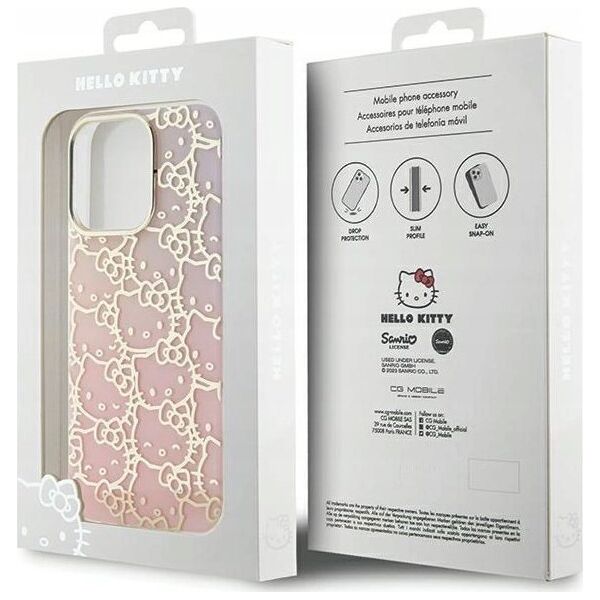 Sourcing Hello Kitty HKHCP13LHCHPEP iPhone 13 Pro / 13 6.1" pink/pink hardcase IML Gradient Electrop Crowded Kitty Head