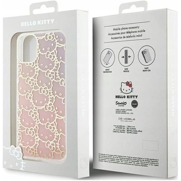 Sourcing Hello Kitty HKHCN61HCHPEP iPhone 11 / Xr 6.1" pink/pink hardcase IML Gradient Electrop Crowded Kitty Head