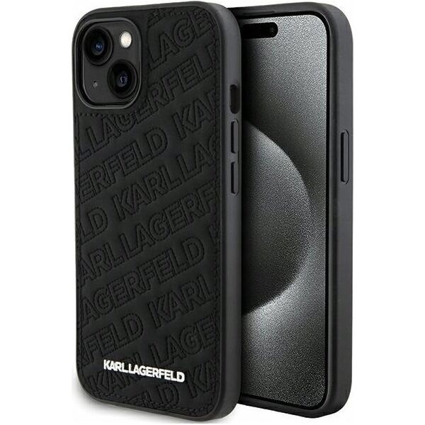 Karl Lagerfeld Oryginalne Etui KARL LAGERFELD Hardcase KLHCP15MPQKPMK do iPhone 15 Plus (Quilted Pattern  / czarny)