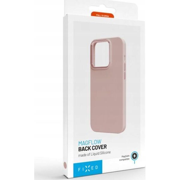 Fixed Fixed | MagFlow | Back cover | Apple | iPhone 15 | Liquid silicon | Pink