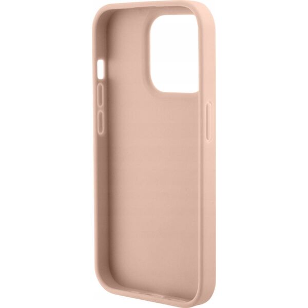 Guess Guess GUHCP15LPCRTHCP iPhone 15 Pro 6.1" pink/pink hardcase Croco Triangle Metal Logo