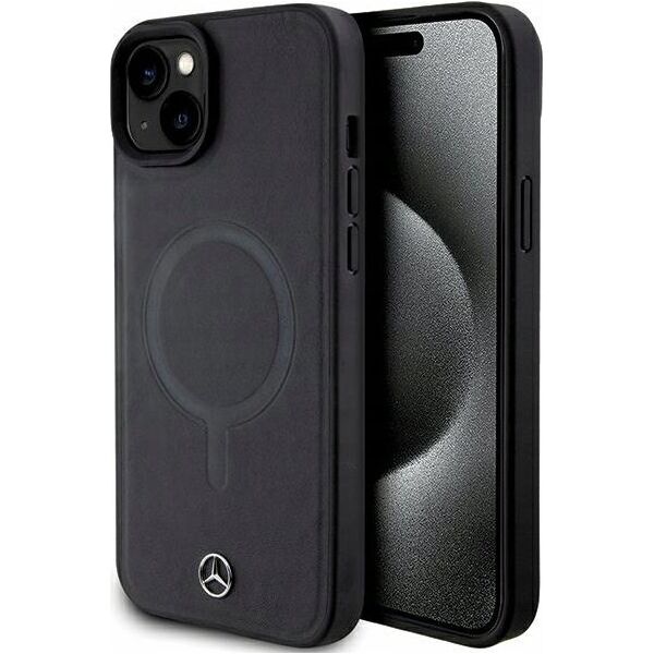 Mercedes Mercedes MEHMP15M23RCMK iPhone 15 Plus / 14 Plus 6.7" czarny/black hardcase Smooth Leather MagSafe