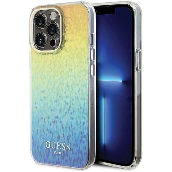 Guess Guess GUHCP15XHDECMI iPhone 15 Pro Max 6.7" wielokolorowy hardcase IML Faceted Mirror Disco Iridescent