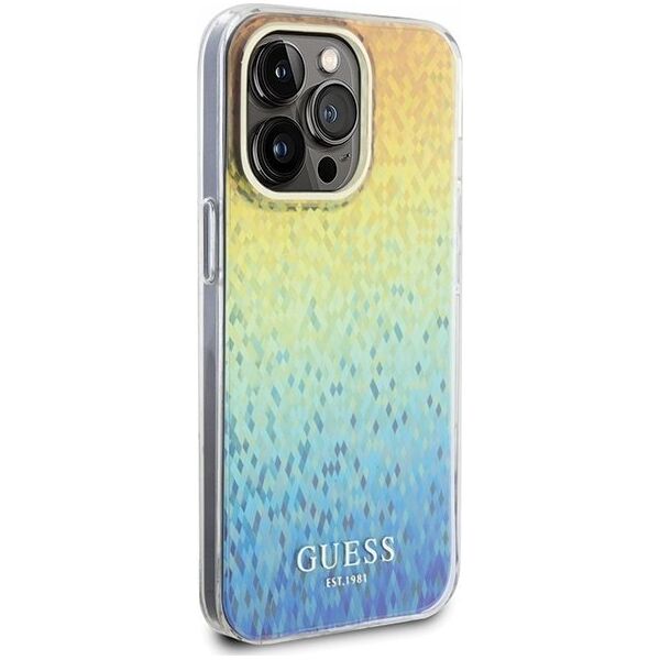 Guess Guess GUHCP15XHDECMI iPhone 15 Pro Max 6.7" wielokolorowy hardcase IML Faceted Mirror Disco Iridescent