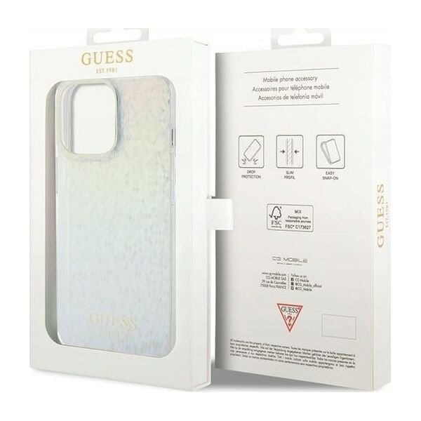 Guess Guess GUHCP15XHDECMI iPhone 15 Pro Max 6.7" wielokolorowy hardcase IML Faceted Mirror Disco Iridescent