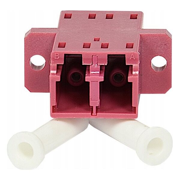 Adapter AV Digitus Digitus Adapter światłowodowy LC/LC, duplex, wielomodowy OM4, ceramiczna ferrula, różowy