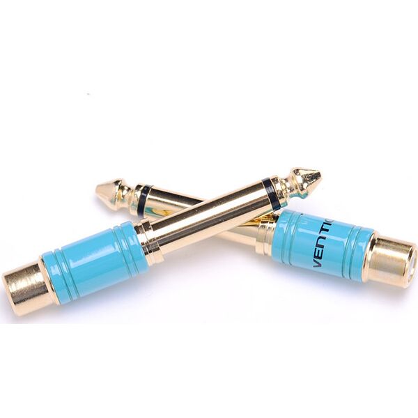 Adapter AV Vention Adapter audio Vention VDD-C03 6,35mm męski na RCA żeński 0,5m niebieski