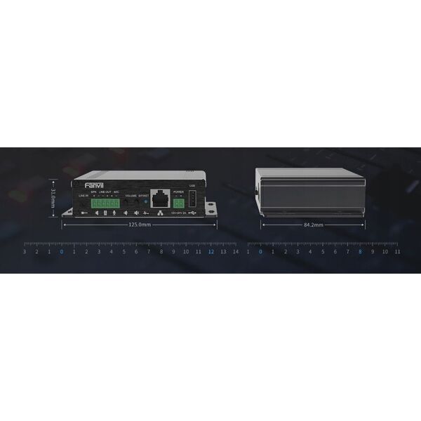 Bramka VoIP Fanvil Fanvil PA3 gateway/kontroler 10, 100 Mbit/s