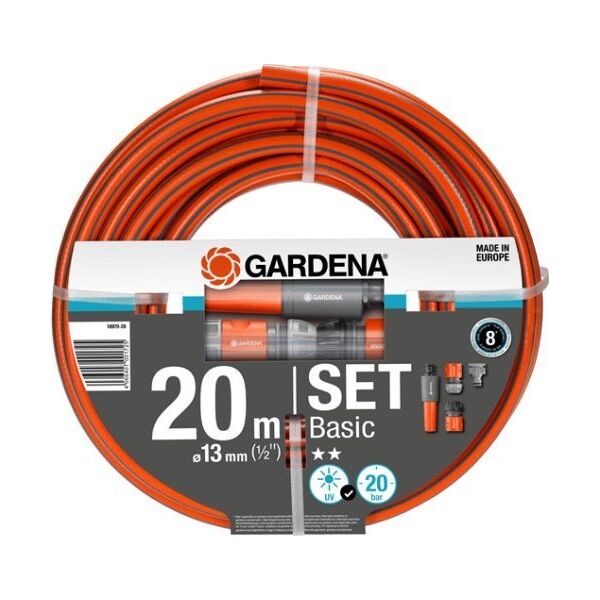 Gardena Watering hose 13mm (1/2") 20 m. GARDENA Basic, Set: 1 x 18300, 1 x 18213, 1 x 18215