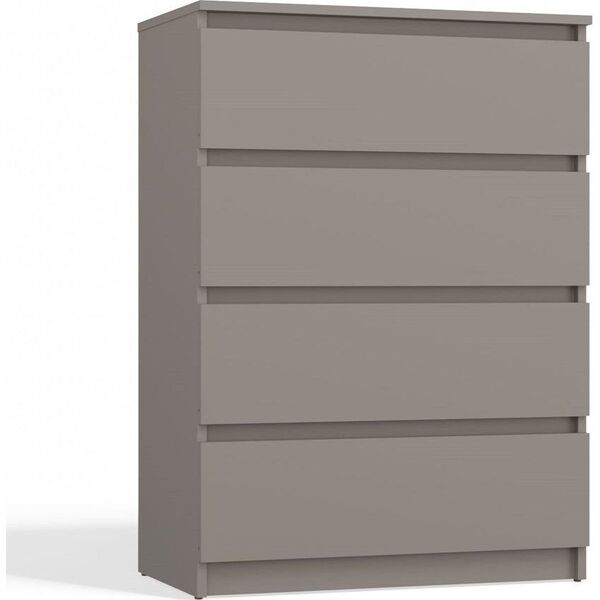 Topeshop Komoda z 4 szufladami, Malwa, 70x40x97 cm, szary