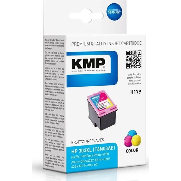 Tusz KMP KMP H179 ink cartridge 3-colors compatible mit HP T6N03AE 303 XL