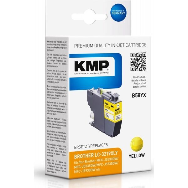 Tusz KMP KMP B58YX ink cartridge yellow comp. with Brother LC-3219XLY