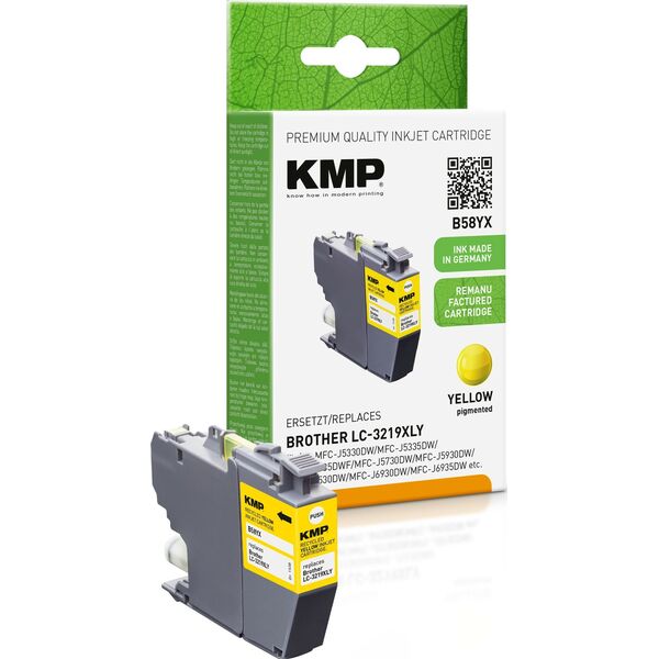 Tusz KMP KMP B58YX ink cartridge yellow comp. with Brother LC-3219XLY