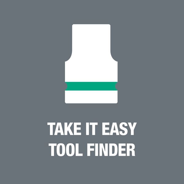 Wera Wera A 4 socket magnet strip Zyklop socket set 1/4 (black/green, 9 pieces)