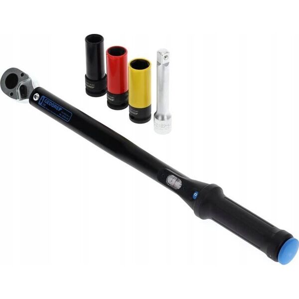 Gedore Gedore Torque wrench TORCOFLEX UK Set, 1/2  (black, incl. 3 aluminum rim sockets)