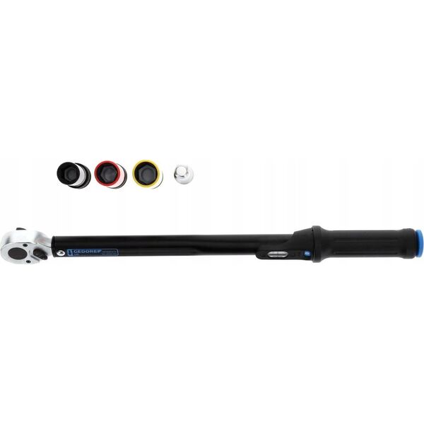 Gedore Gedore Torque wrench TORCOFLEX UK Set, 1/2  (black, incl. 3 aluminum rim sockets)