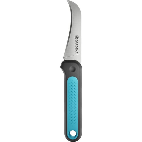 Gardena Gardena Harvesting Knife VeggieCut (grey/turquoise, incl. belt holster with integrated sharpening stone)
